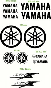 yamaha lipdukai motociklams kompektas