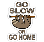 Go Slow or Go Home